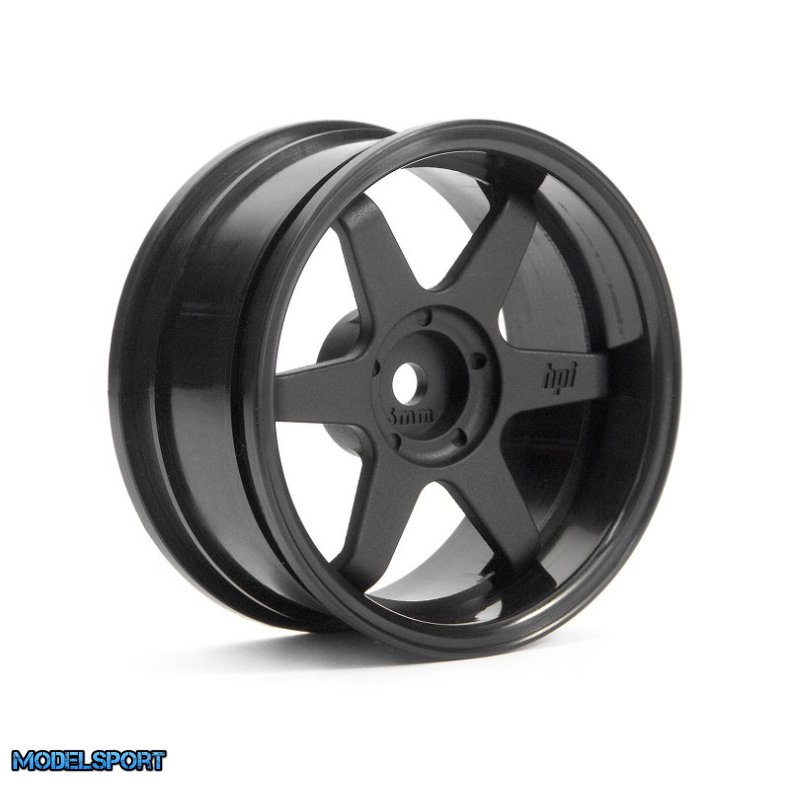 HPI 3846 Te37 Wheel 26mm Black (6mm Offset)