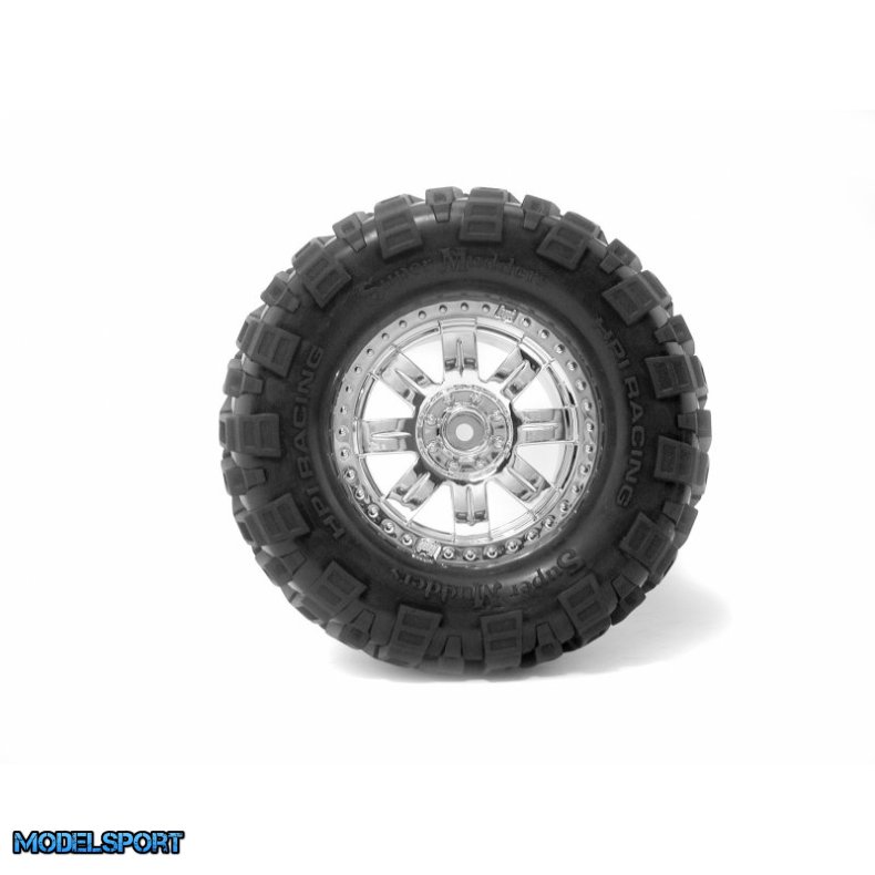 HPI 4726 Mounted Super Mud Tire 165X88mm Ringz Wheel Shncrm