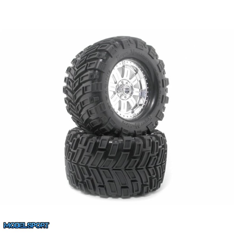 HPI 4726 Mounted Super Mud Tire 165X88mm Ringz Wheel Shncrm