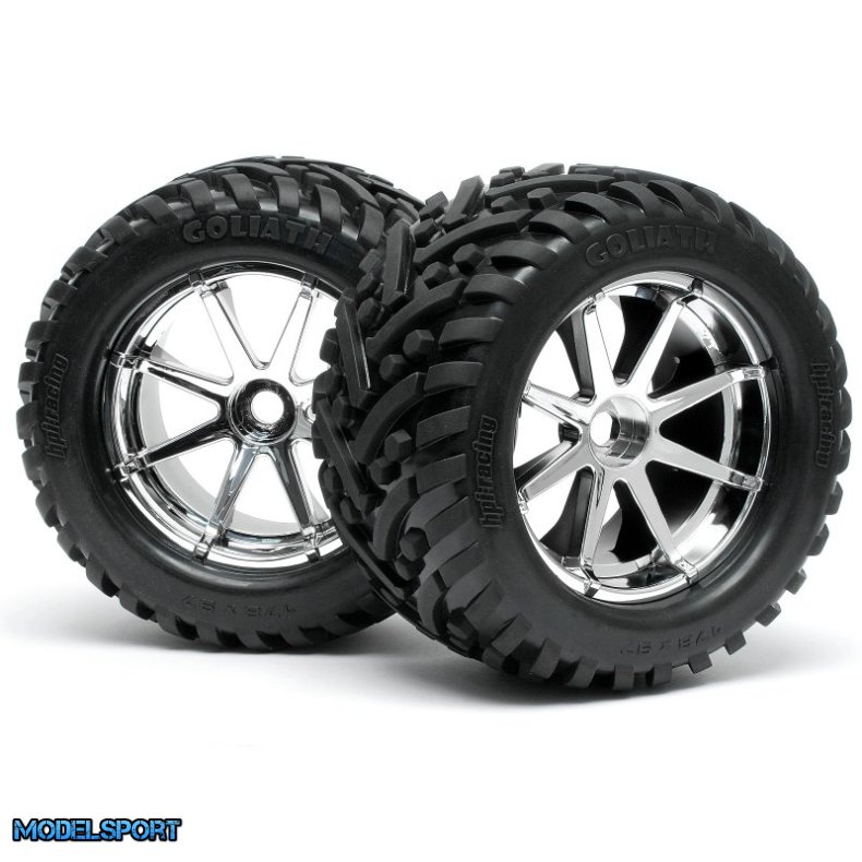 HPI 4727 Mounted Goliath Tire 178X97mm On Blast Wheel Crm