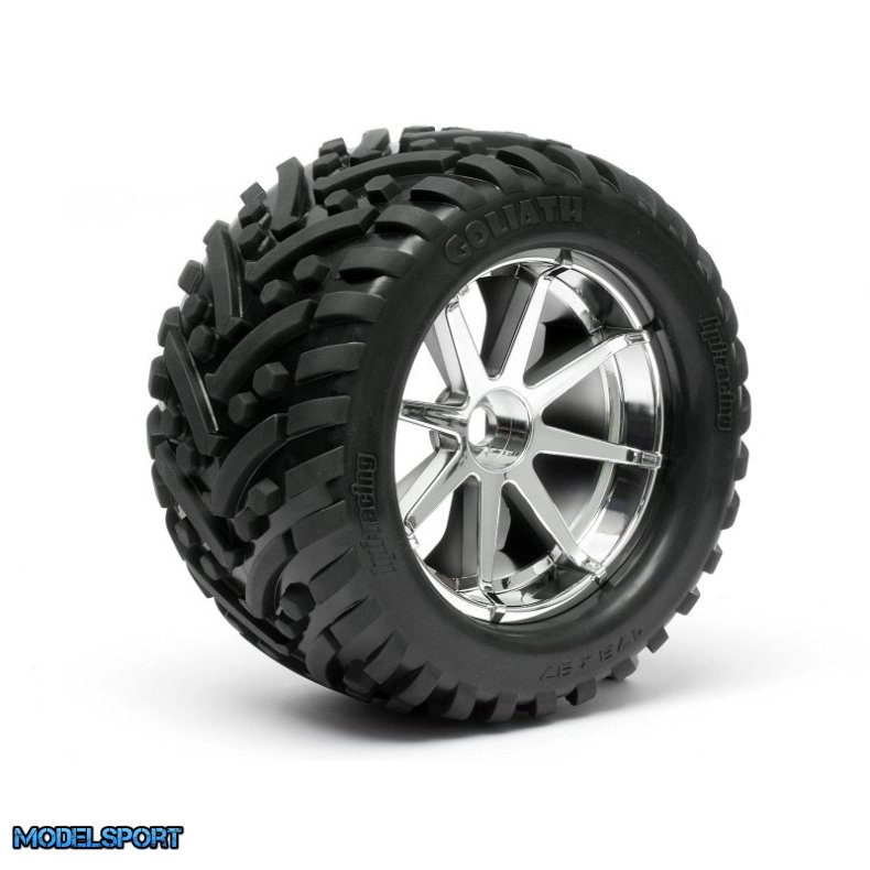 HPI 4727 Mounted Goliath Tire 178X97mm On Blast Wheel Crm