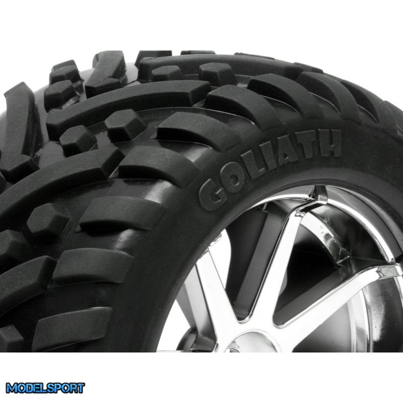 HPI 4727 Mounted Goliath Tire 178X97mm On Blast Wheel Crm