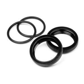 HPI 67528 Big Bore Shock Spring Adjust Nut (Black/2Pcs)