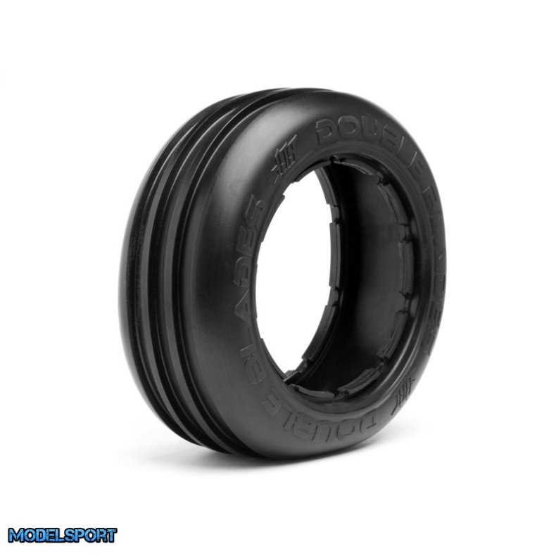 HPI 67966 Double Blades Tire (White/Baja 5B/Front/2pcs)