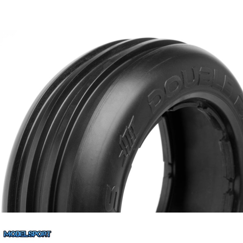 HPI 67966 Double Blades Tire (White/Baja 5B/Front/2pcs)