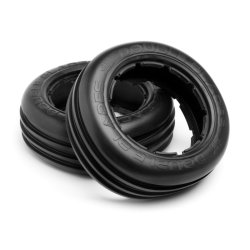 HPI 67966 Double Blades Tire (White/Baja 5B/Front/2pcs)