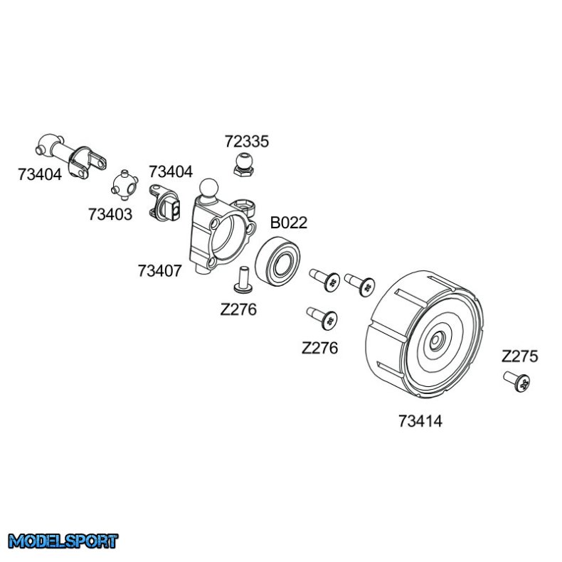 HPI 73403 Diff Pinion Gear Set / Driveshaft Ball