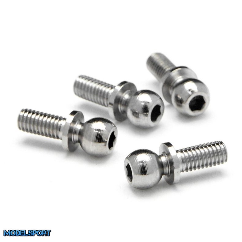 HPI 86196 Ball 4.7X6.5mm (4-40/Hex Socket/Silver/4pcs)