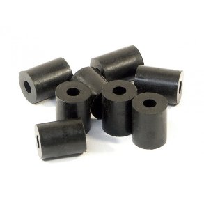 HPI 87058 Rubber Tube 3 X 8 10mm (Shaped/Black/8Pcs)