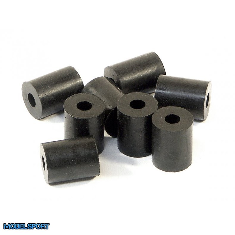 HPI 87058 Rubber Tube 3 X 8 10mm (Shaped/Black/8Pcs)