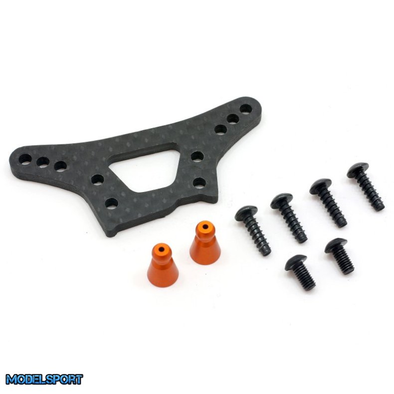 HPI 87089 Front Shock Tower (Woven Graphite/3.0mm)