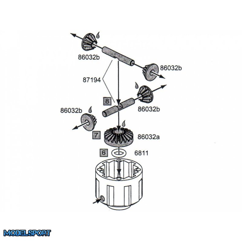 HPI 87193 4 Bevel Gear Differential Conversion Set (1 Set)