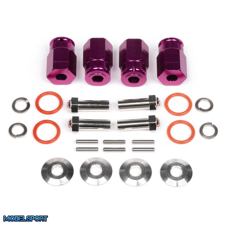 HPI 88055 Aluminum Wide Hex Hub 12mm (24mm Wide/Purple)