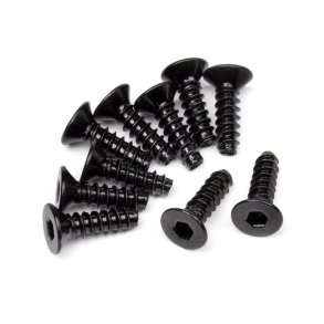 HPI 94304 Tp. Flat Head Screw M3X10mm (Hex Socket/10Pcs)