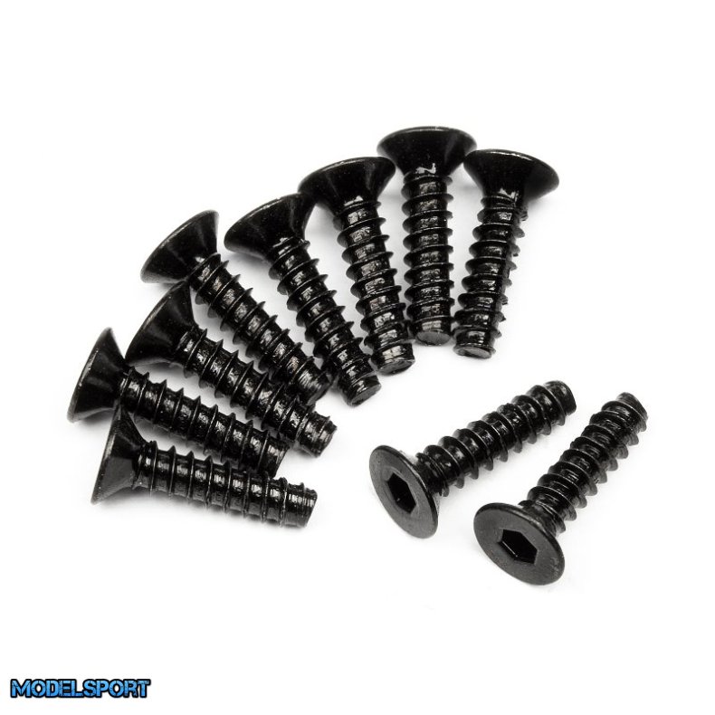 HPI 94305 Tp. Flat Head Screw M3X12mm (Hex Socket/10Pcs)