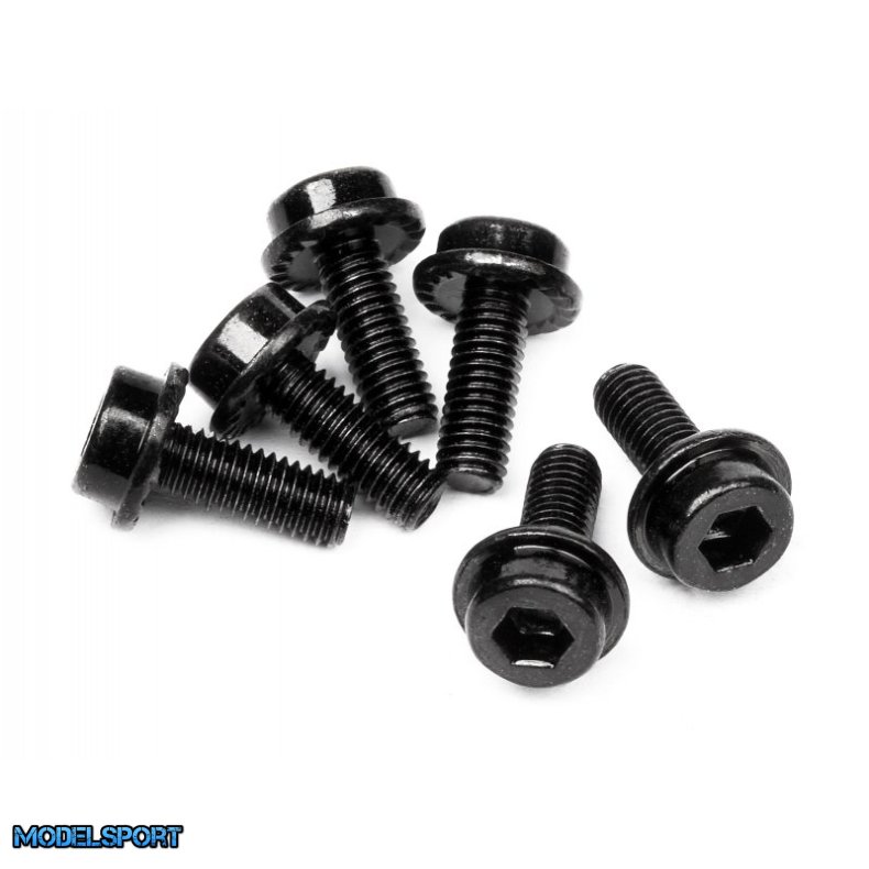 HPI 94453 Flanged Cap Head Screw M3X8mm (6Pcs)