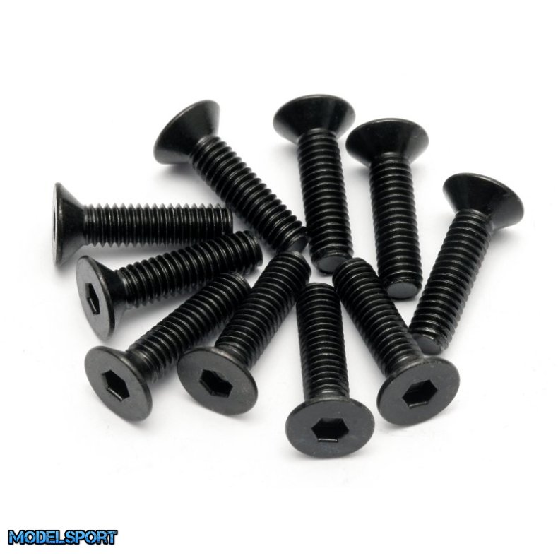 HPI 94531 Flat Head Screw M4X15mm (Hex Socket/10Pcs)