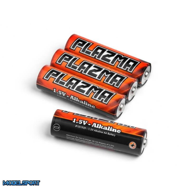 HPI Plazma 1.5V AA Alkaline Batteri 4 Stk