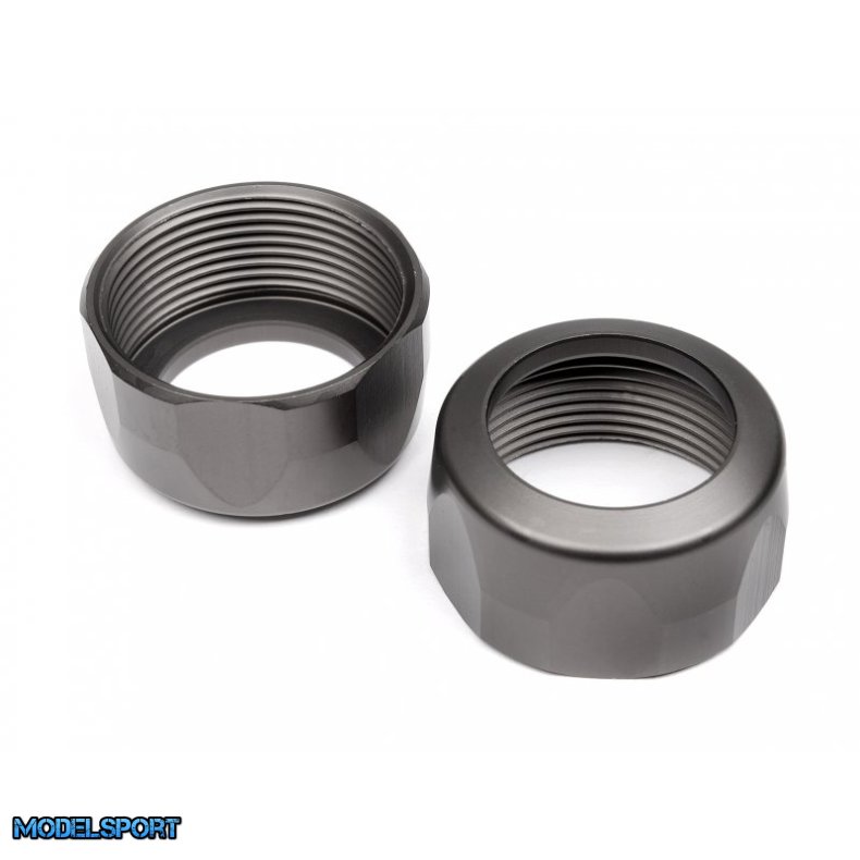 HPI 102154 Shock Cap 20X12mm (Gunmetal (2/Pcs)