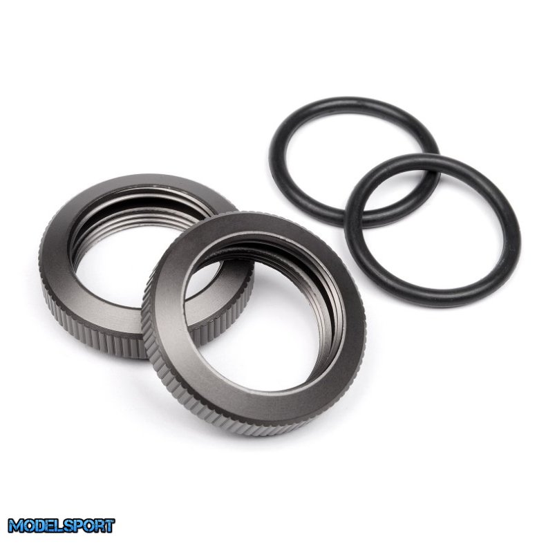 HPI 102155 Shock Adjuster Nut 20mm (Gunmetal/2Pcs)