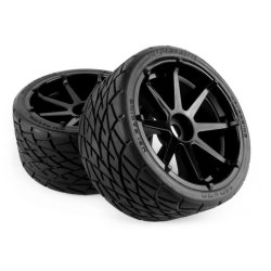 HPI 160508 Mounted Phaltline Tire on 3256 Blast Black Wheel
