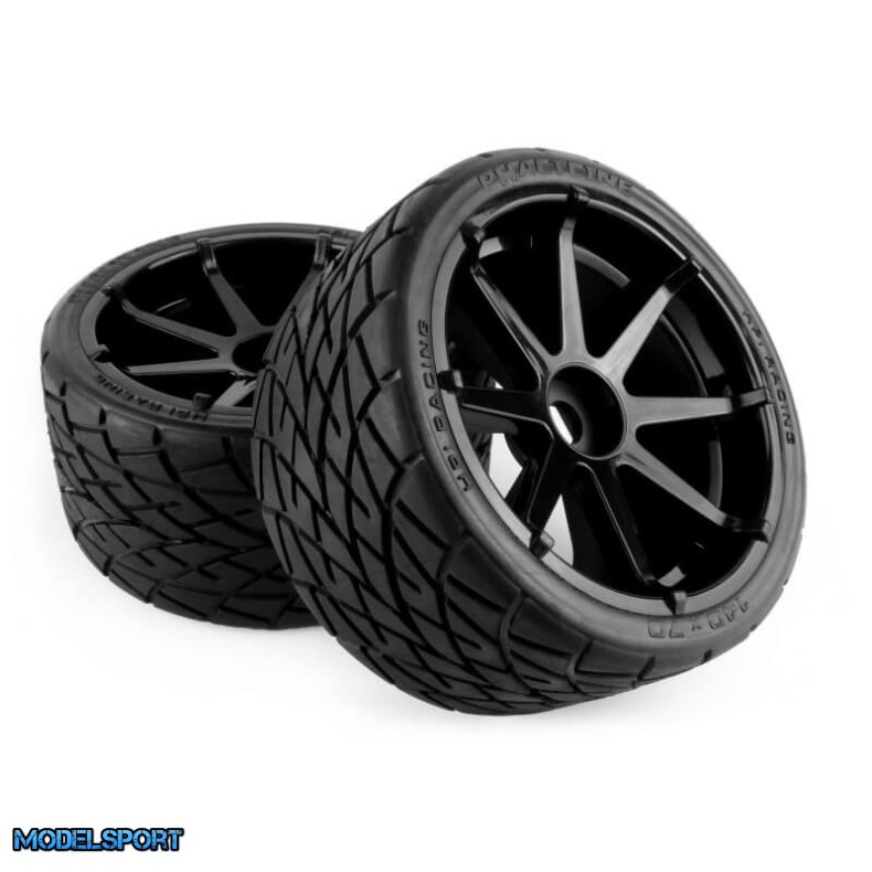 HPI 160508 Mounted Phaltline Tire on 3256 Blast Black Wheel