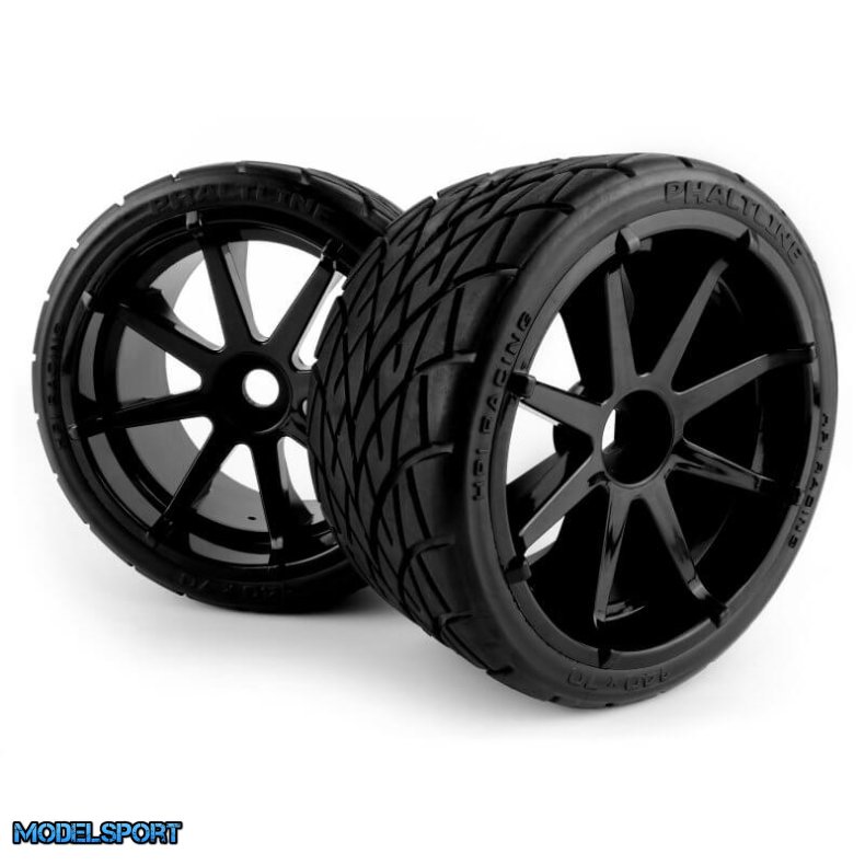 HPI 160508 Mounted Phaltline Tire on 3256 Blast Black Wheel