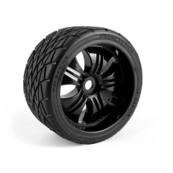 HPI 160509 Mounted Phaltline Tire on 3251 Tremor Black Wheel