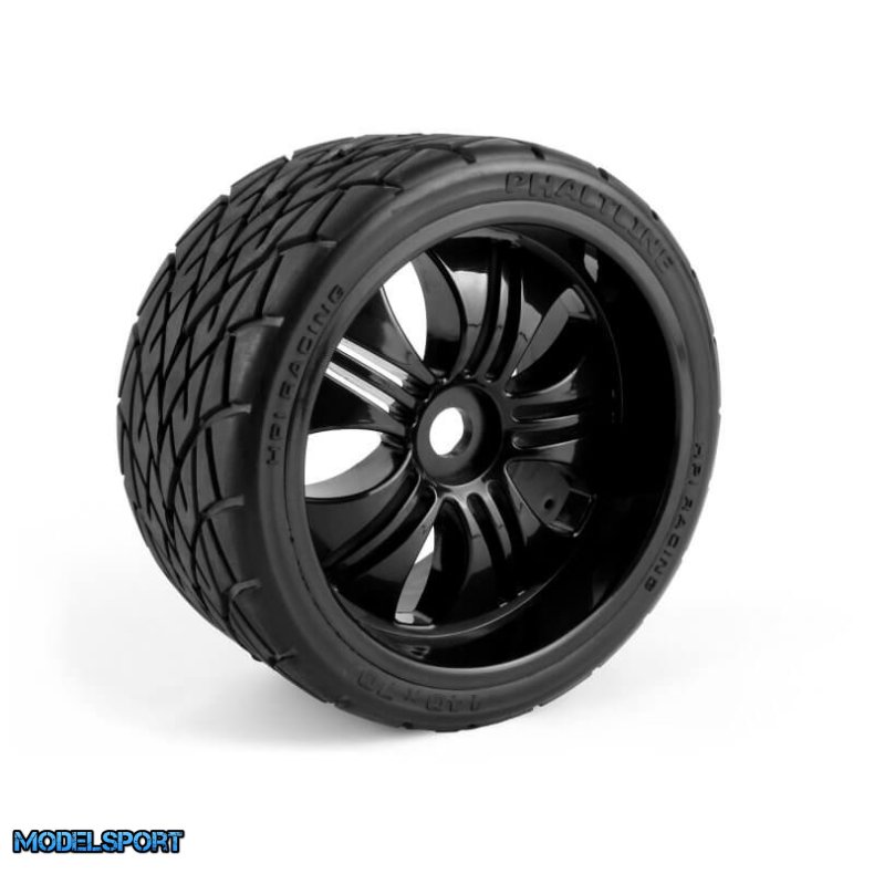 HPI 160509 Mounted Phaltline Tire on 3251 Tremor Black Wheel