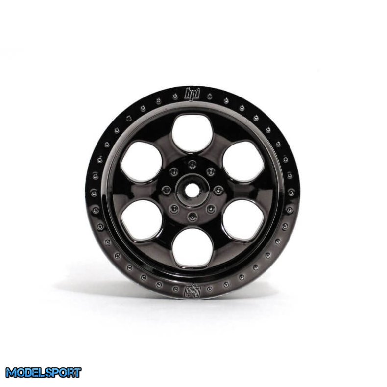 HPI 3161 6 Spoke Wheel Black Chrome 83x56mm (2Pcs)