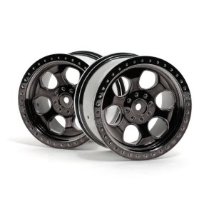 HPI 3161 6 Spoke Wheel Black Chrome 83x56mm (2Pcs)