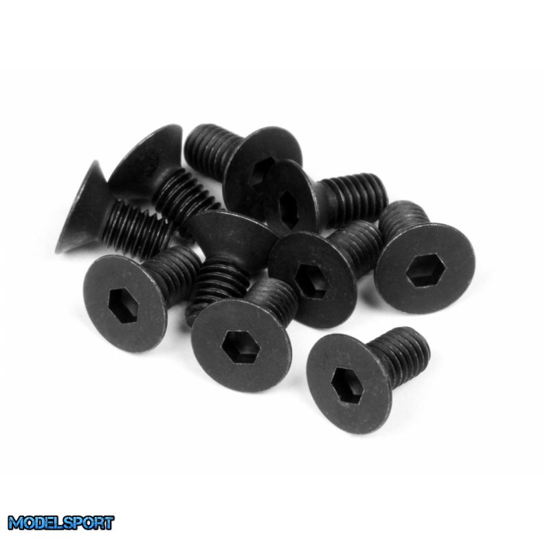 HPI Z081 Flat Head Screw M3X6mm (Hex Socket/10Pcs)