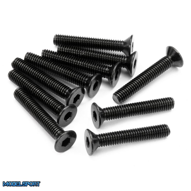 HPI Z086 Flat Head Screw M3X18mm (Hex Socket/10Pcs)