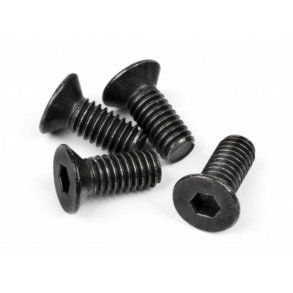 HPI Z307 Flat Head Screw M4X10mm (Hex Socket/Thin Type/4Pc)