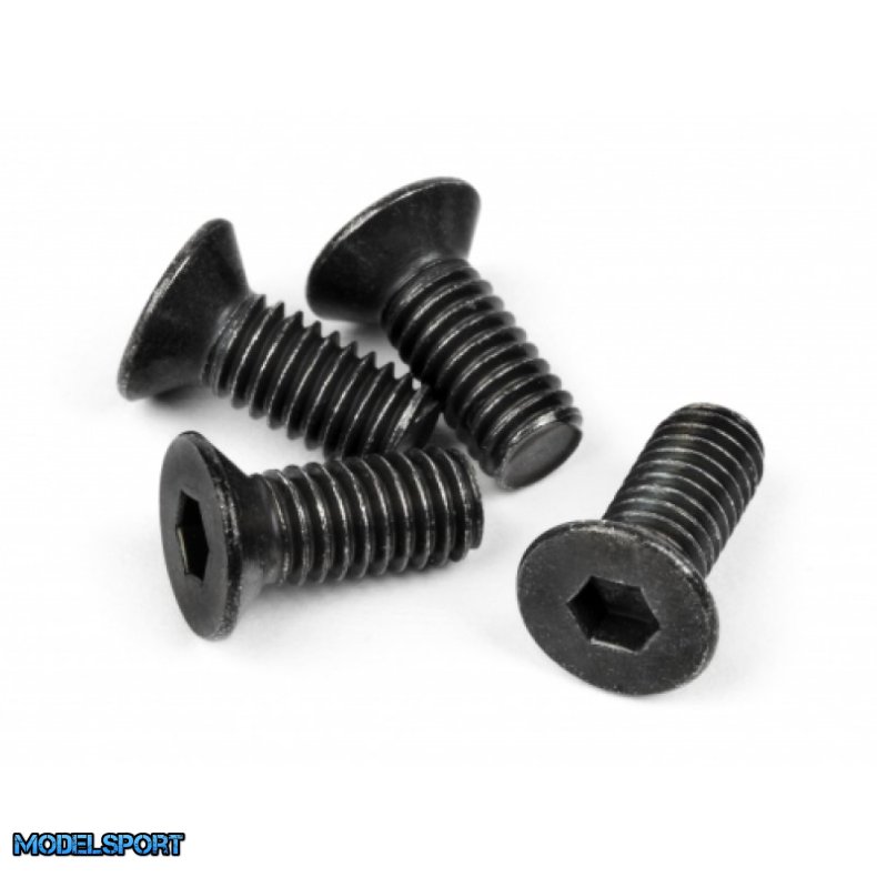HPI Z307 Flat Head Screw M4X10mm (Hex Socket/Thin Type/4Pc)