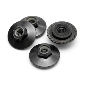 HPI Z680 Flanged Lock Nut M5X8mm (Black/4Pcs)