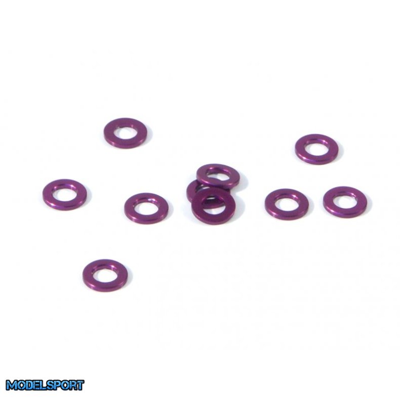 HPI Z814 Aluminium Washer 3 X 6 X 0.75mm (Purple/10 Pcs)