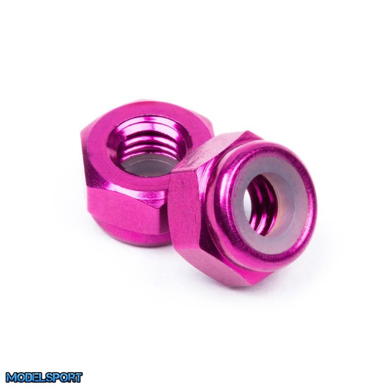 HPI Z867 Aluminum Lock Nut M4 (Purple/10Pcs)