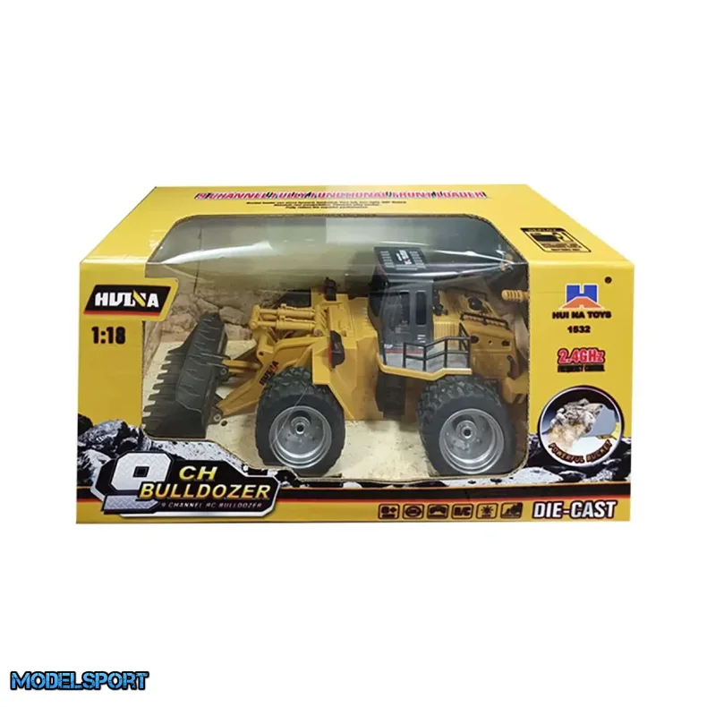 HUINA Bulldozer 1/18, 2,4GHz Lipo, 9 Kanaler