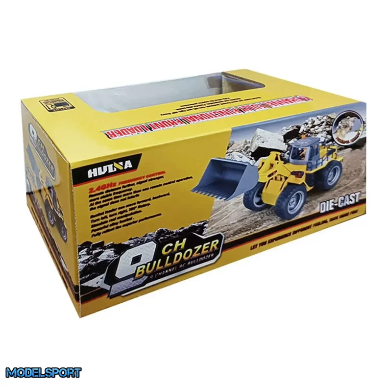 HUINA Bulldozer 1/18, 2,4GHz Lipo, 9 Kanaler