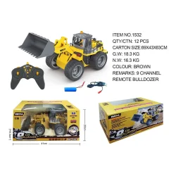 HUINA Bulldozer 1/18, 2,4GHz Lipo, 9 Kanaler