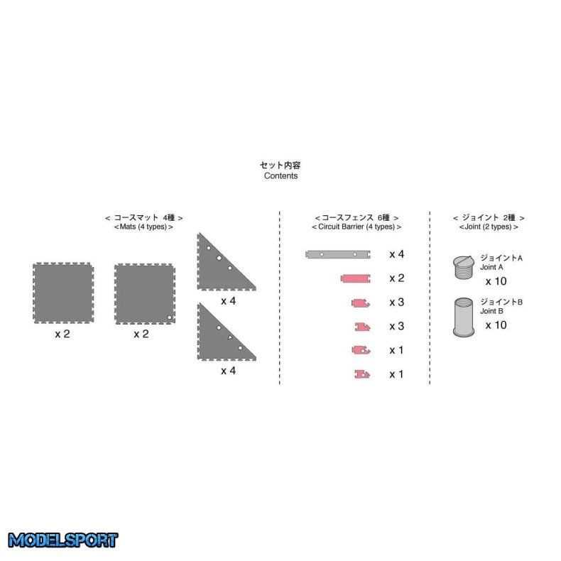 Kyosho Mini-Z Grand Prix Circuit50 Corner Set 45 Degre