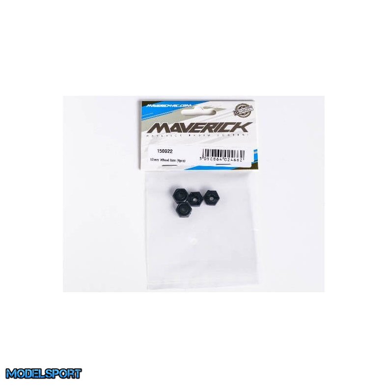 Maverick 150022 12mm Wheel Hex (4Pcs)