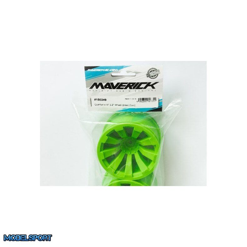 Maverick 150249 Quantum+ Xt 3.2In Wheel (Green/2Pcs)