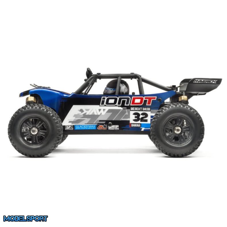 Maverick 28069 Desert Truck Painted Body Blue With Decals Ion DT