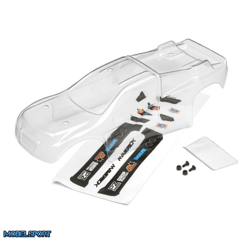 Maverick 28071 Clear Truggy Body With Decals (Ion Xt)