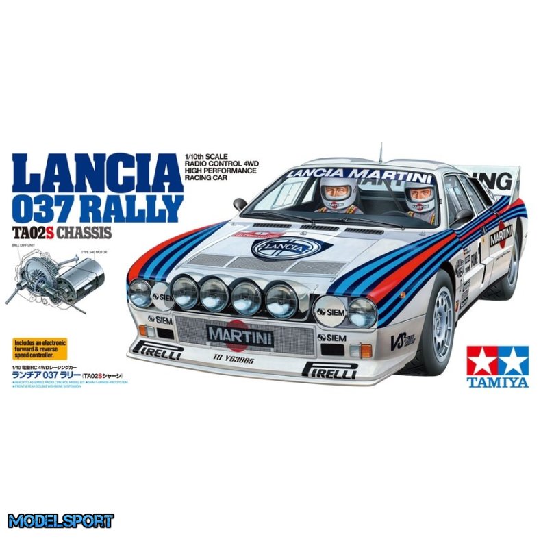 Tamiya 58654 Lancia 037 Rally (TA-02) Fjernstyret bil
