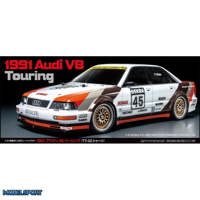 Tamiya  1991 Audi V8 Touring (TT-02) Fjernstyret bil