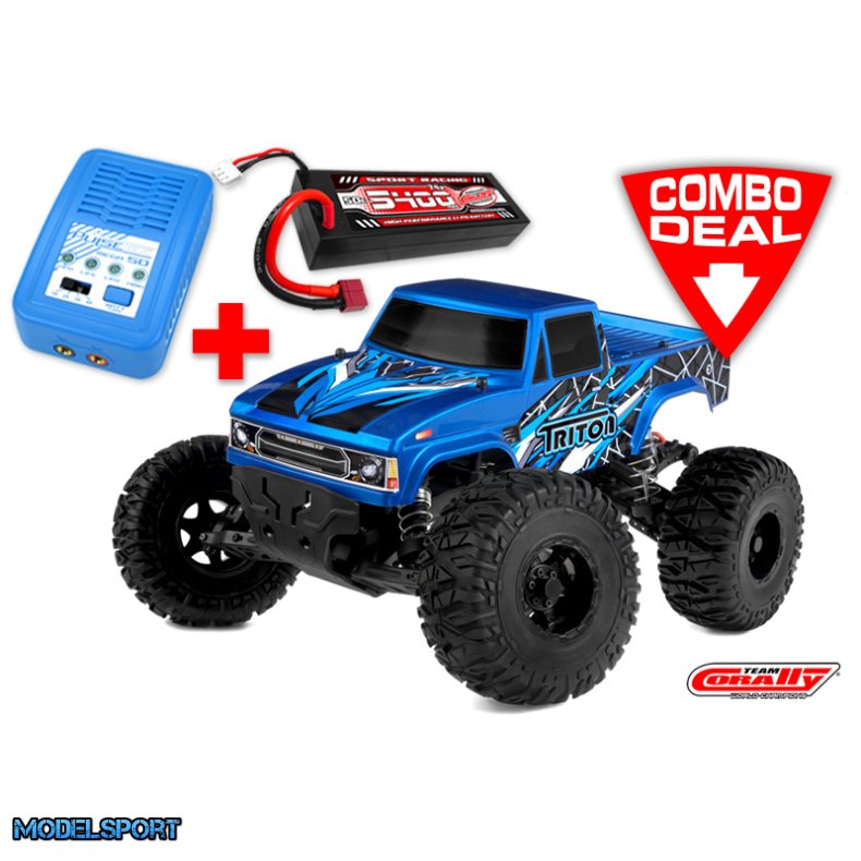 TRITON SP Combo - w/ LiPo Battery TC Power Racing 50C 2S 5400mAh - w/ Charger Pulsetec Mega 50 - w/ Charge Lead
