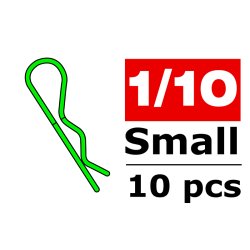 Corally C-35100 Body Clips 45&deg; Bent Small Green